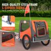 VEVOR Dog Bike Trailer, Supports up to 66 lbs, Pet Cart Bicycle Carrier, Easy Folding Frame with Quick Release Wheels, Universal Bicycle Coupler, Refl