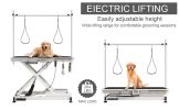 super Deluxe electric pet grooming table, 110V/220V professional groomer recommend height adjust from 8 up to 36inch