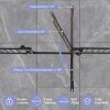 150" Adjustable Safety Gate 6 Panels Play Yard Metal Doorways Fireplace Fence Christmas Tree Fence Gate for House Stairs Gate prohibited area fence