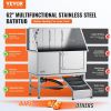 VEVOR 62" Pet Dog Bathing Station w/Ramp, Professional Stainless Steel Dog Grooming Tub w/ Soap Box, Faucet,Rich Accessory,Bathtub for Large,Medium,Sm