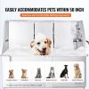 VEVOR 50" Pet Dog Bathing Station Electric Height Adjustment, Professional Stainless Steel Dog Grooming Tub w/ Soap Box, Faucet,Rich Accessory,Bathtub