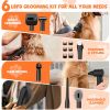 Dog Grooming Kit, Pet Hair Vacuum and Dog Dryer with 5 Pet Grooming Tools, 600w Dog Grooming Vacuum with 3L Dust Cup Dog Clippers, Low Noise Pet Groom